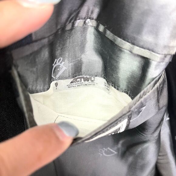 Christian Dior Blazer Men’s 42 Gray and Blue Herringbone Patterned Suit Jacket - Picture 8 of 11